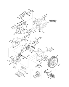Drive System Diagram and Parts List for 2X524WE (31AM63SR710-31AM63SR713-31AM63SR756)(2015) Cub Cadet Snow Blower